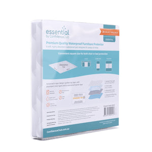 Essential Washable Waterproof Absorbent Furniture Protector 86x90cm - Twin Pack